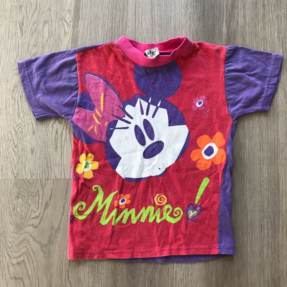 Vintage 1990s Mickey & Co Minnie Mouse Short Sleeve T Shirt, Retro Disney Top - Picture 4 of 10